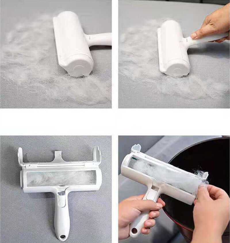 steps of a pet hair remover