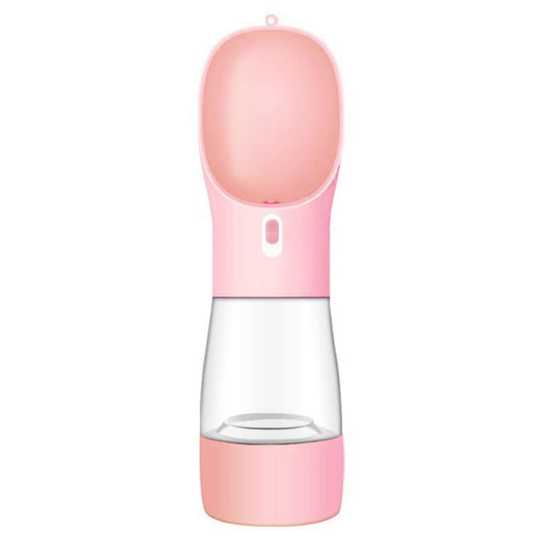 pink portable dog water bottle