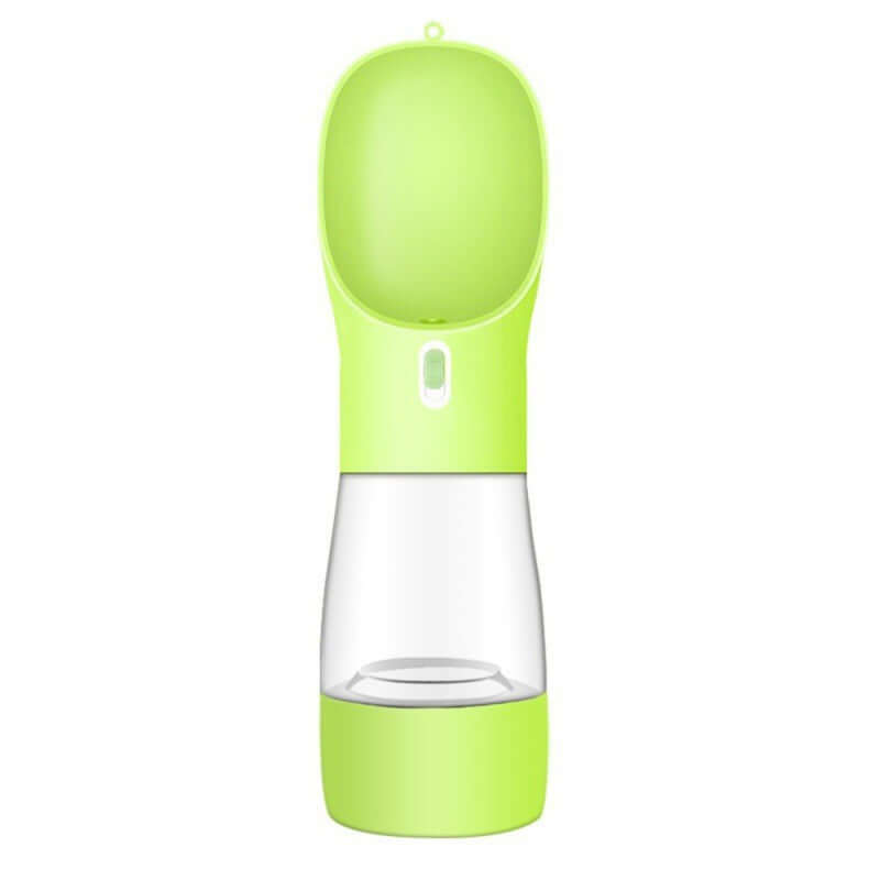 green portable dog water bottle