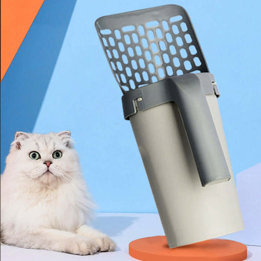 cat litter scoop with cat picture